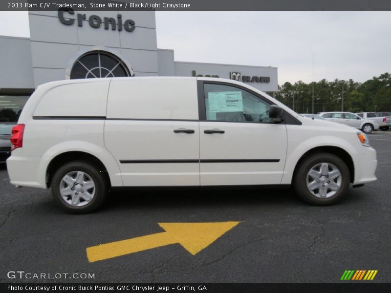 Stone White / Black/Light Graystone 2013 Ram C/V Tradesman