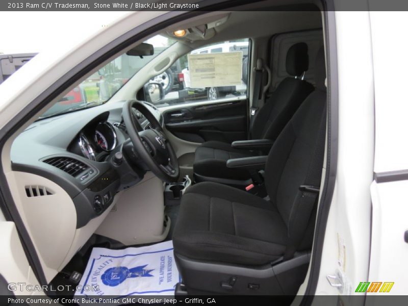 Stone White / Black/Light Graystone 2013 Ram C/V Tradesman