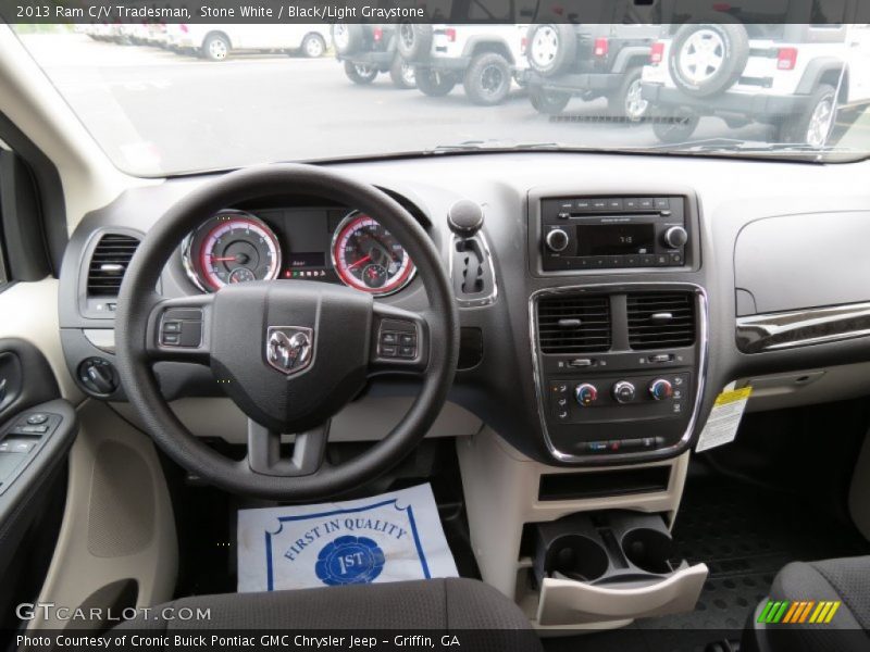 Stone White / Black/Light Graystone 2013 Ram C/V Tradesman