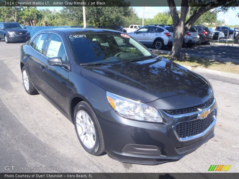 Ashen Gray Metallic / Jet Black 2014 Chevrolet Malibu LT