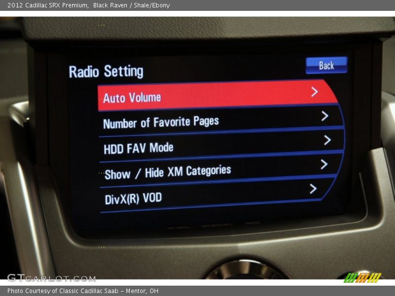 Black Raven / Shale/Ebony 2012 Cadillac SRX Premium