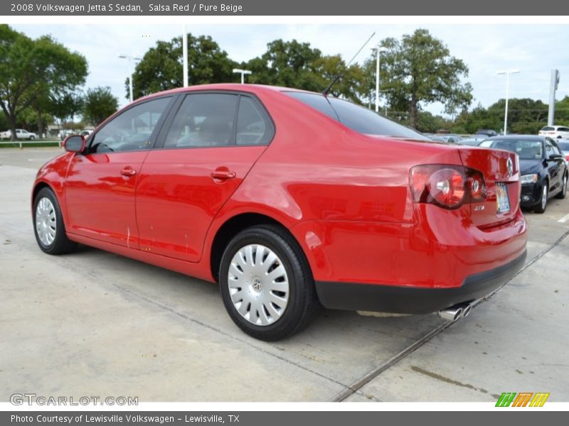 Salsa Red / Pure Beige 2008 Volkswagen Jetta S Sedan