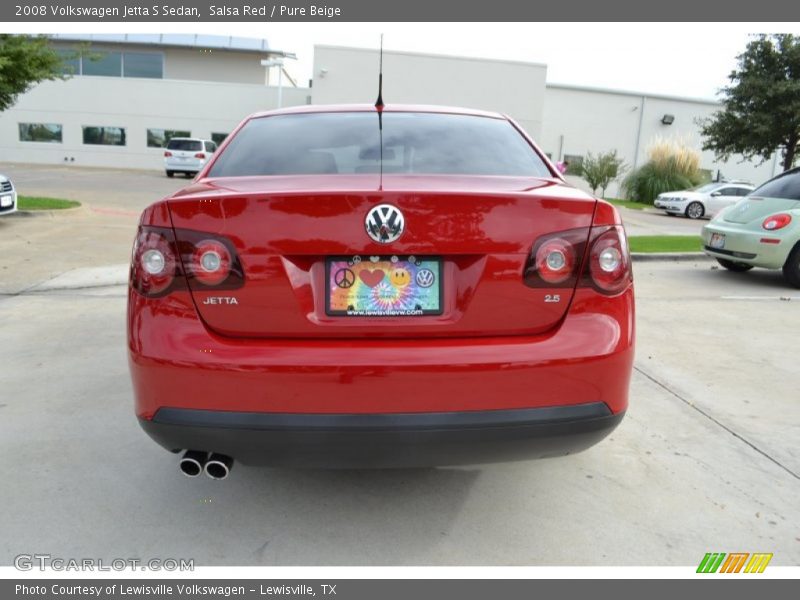 Salsa Red / Pure Beige 2008 Volkswagen Jetta S Sedan