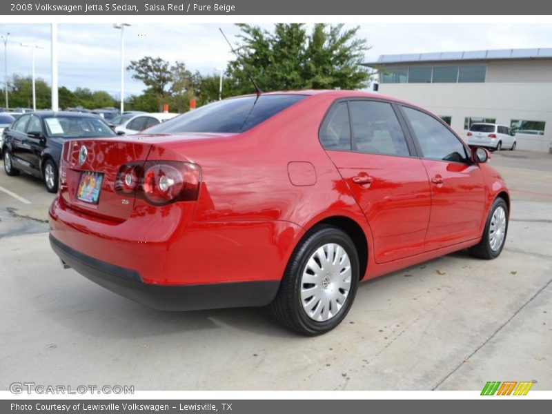 Salsa Red / Pure Beige 2008 Volkswagen Jetta S Sedan