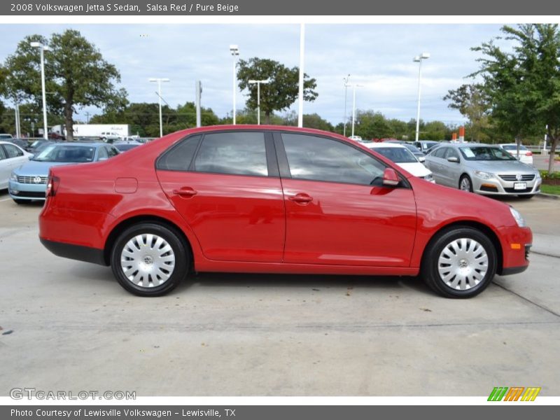 Salsa Red / Pure Beige 2008 Volkswagen Jetta S Sedan