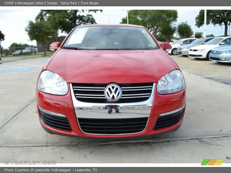Salsa Red / Pure Beige 2008 Volkswagen Jetta S Sedan