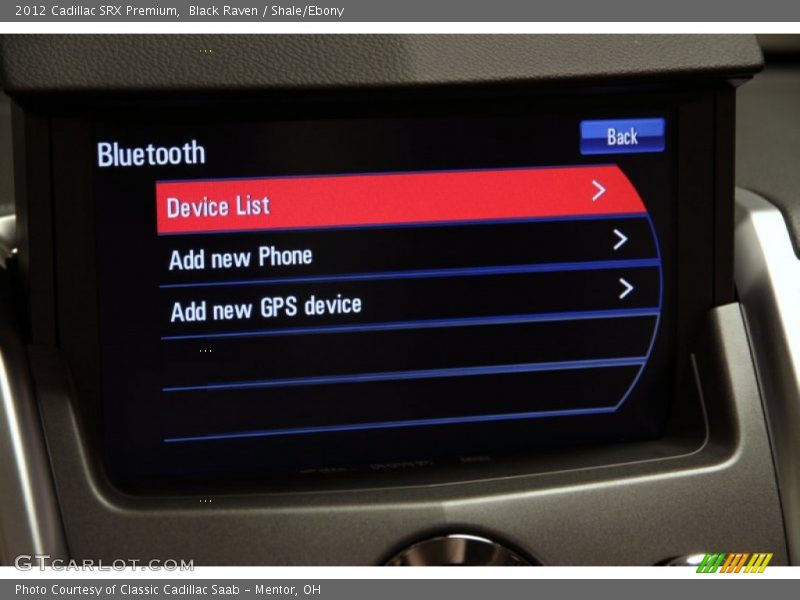 Black Raven / Shale/Ebony 2012 Cadillac SRX Premium