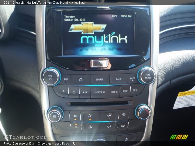 Ashen Gray Metallic / Jet Black 2014 Chevrolet Malibu LT