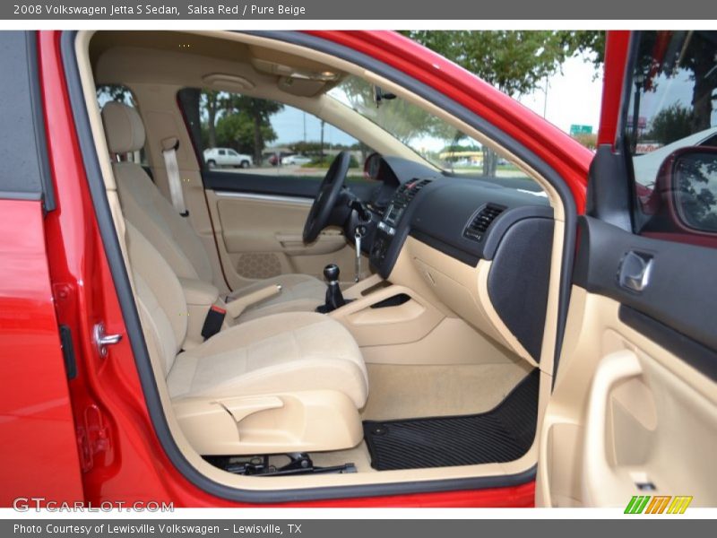 Salsa Red / Pure Beige 2008 Volkswagen Jetta S Sedan