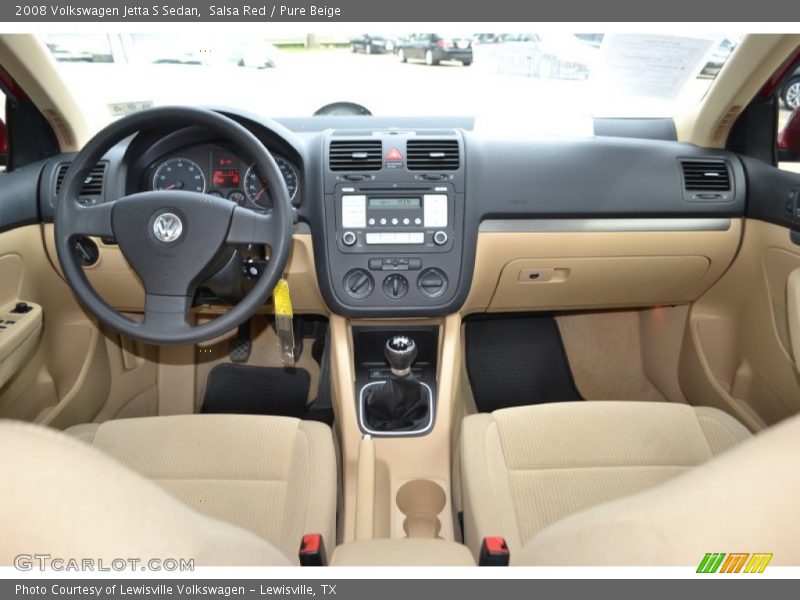 Salsa Red / Pure Beige 2008 Volkswagen Jetta S Sedan