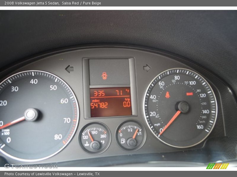 Salsa Red / Pure Beige 2008 Volkswagen Jetta S Sedan