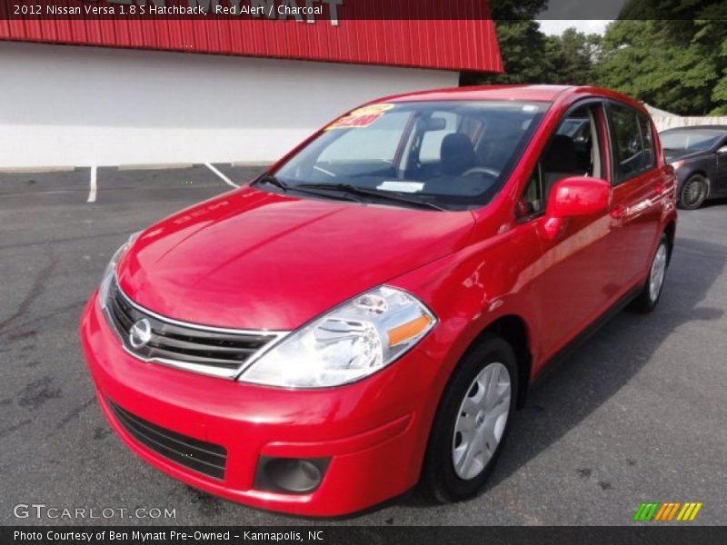 Red Alert / Charcoal 2012 Nissan Versa 1.8 S Hatchback