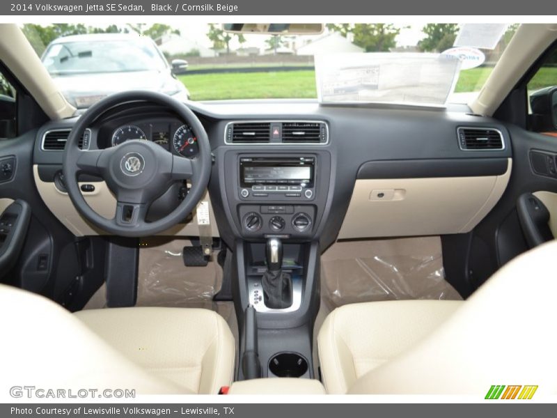 Black / Cornsilk Beige 2014 Volkswagen Jetta SE Sedan