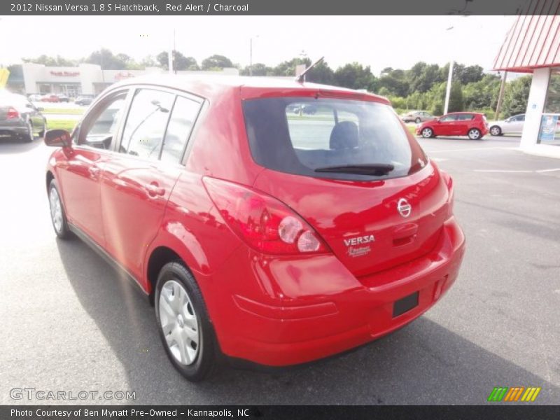 Red Alert / Charcoal 2012 Nissan Versa 1.8 S Hatchback