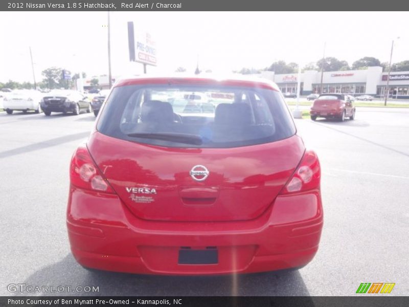 Red Alert / Charcoal 2012 Nissan Versa 1.8 S Hatchback