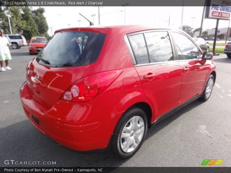 Red Alert / Charcoal 2012 Nissan Versa 1.8 S Hatchback