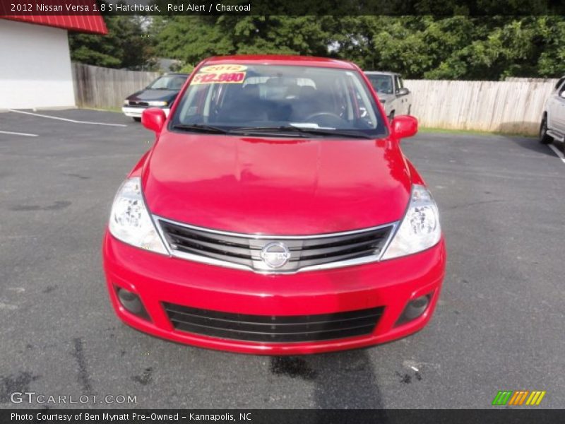 Red Alert / Charcoal 2012 Nissan Versa 1.8 S Hatchback