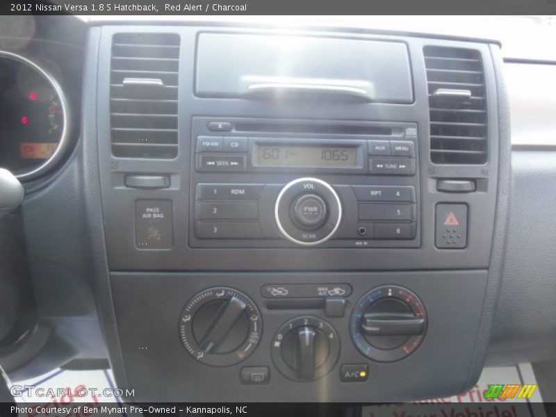 Red Alert / Charcoal 2012 Nissan Versa 1.8 S Hatchback