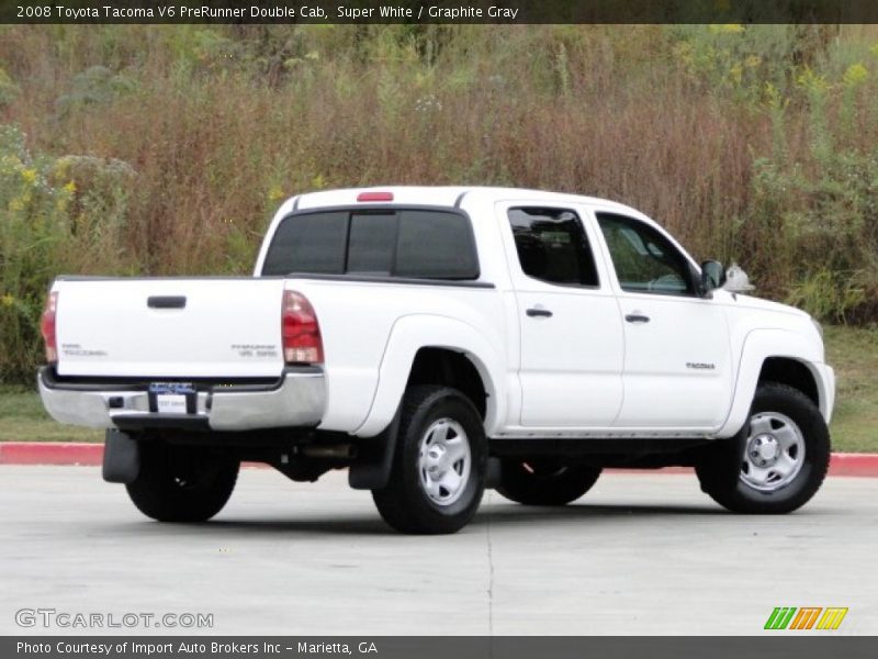 Super White / Graphite Gray 2008 Toyota Tacoma V6 PreRunner Double Cab