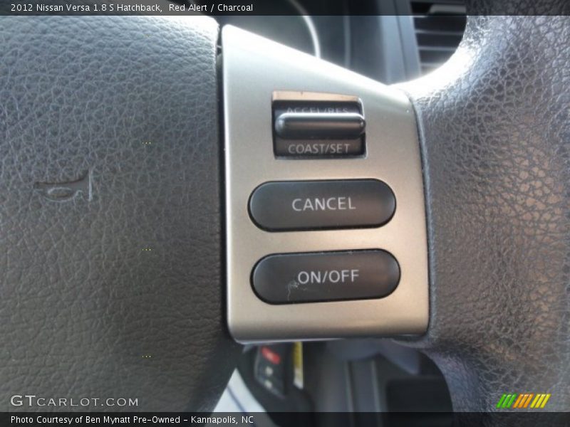 Red Alert / Charcoal 2012 Nissan Versa 1.8 S Hatchback