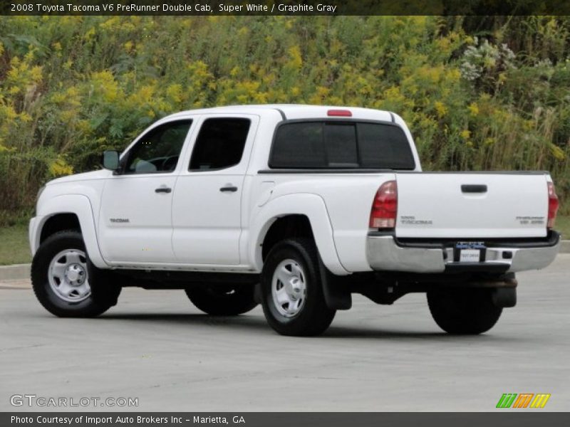 Super White / Graphite Gray 2008 Toyota Tacoma V6 PreRunner Double Cab