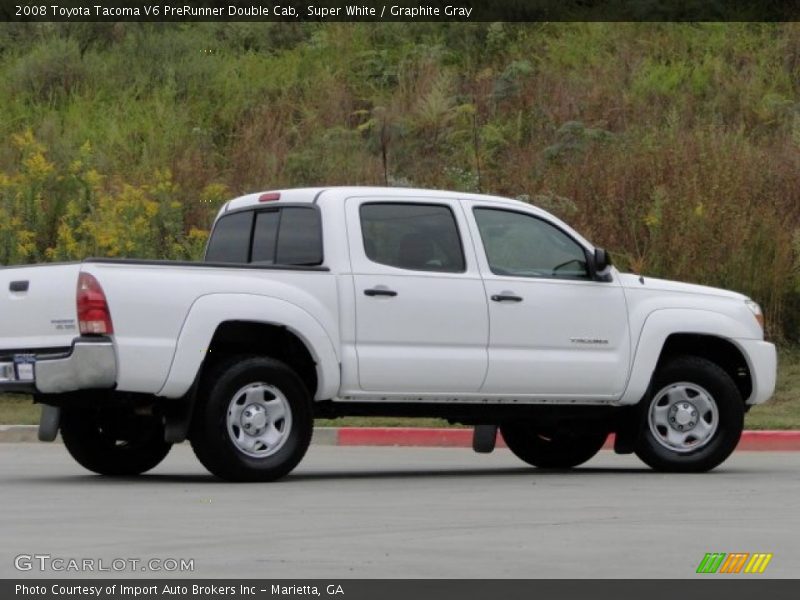 Super White / Graphite Gray 2008 Toyota Tacoma V6 PreRunner Double Cab