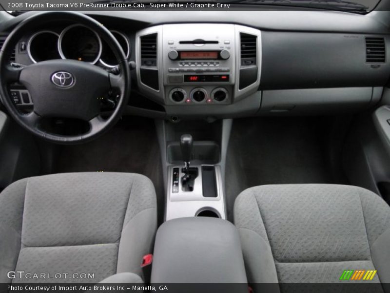 Super White / Graphite Gray 2008 Toyota Tacoma V6 PreRunner Double Cab