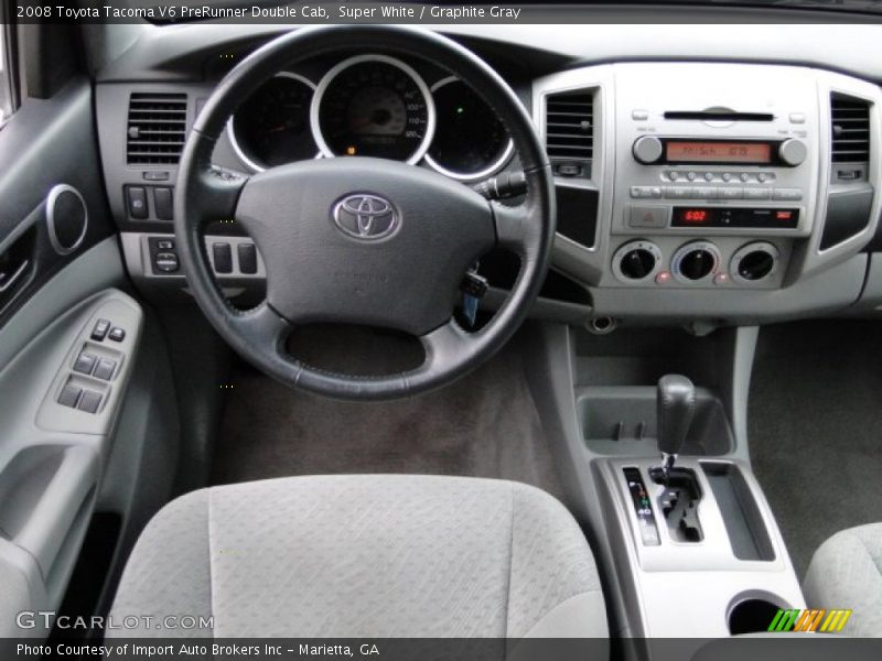 Super White / Graphite Gray 2008 Toyota Tacoma V6 PreRunner Double Cab