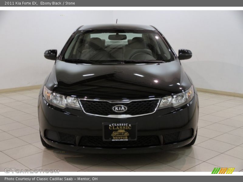 Ebony Black / Stone 2011 Kia Forte EX