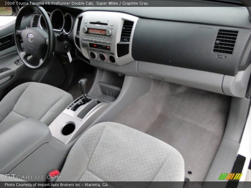 Super White / Graphite Gray 2008 Toyota Tacoma V6 PreRunner Double Cab