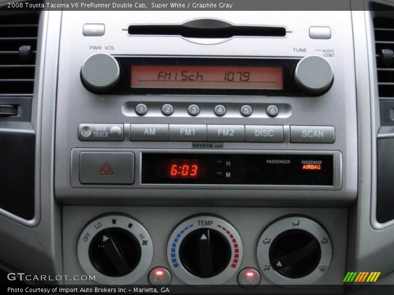 Super White / Graphite Gray 2008 Toyota Tacoma V6 PreRunner Double Cab