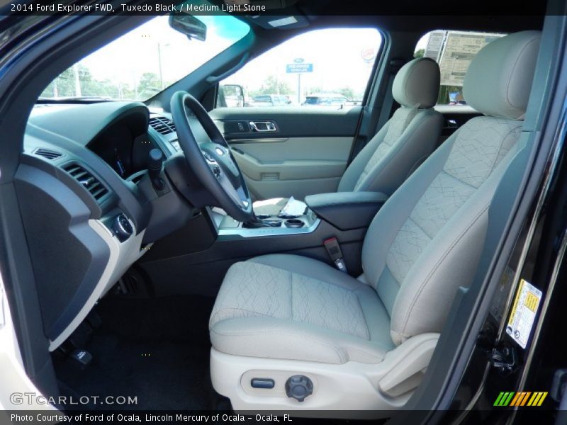 Tuxedo Black / Medium Light Stone 2014 Ford Explorer FWD