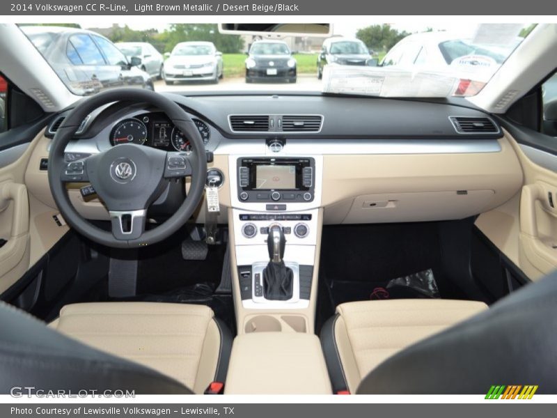 Light Brown Metallic / Desert Beige/Black 2014 Volkswagen CC R-Line