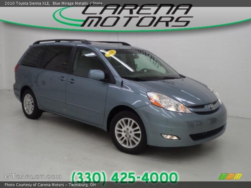 Blue Mirage Metallic / Stone 2010 Toyota Sienna XLE