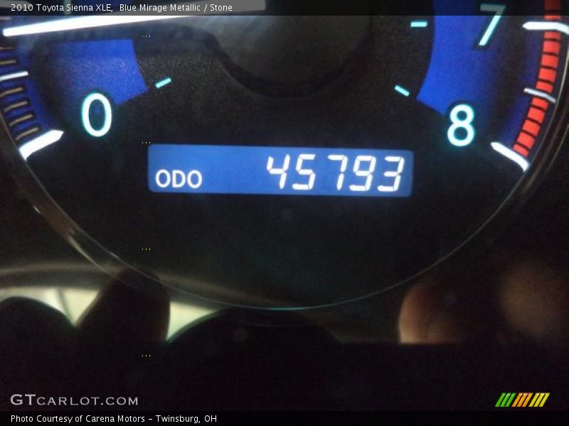 Blue Mirage Metallic / Stone 2010 Toyota Sienna XLE