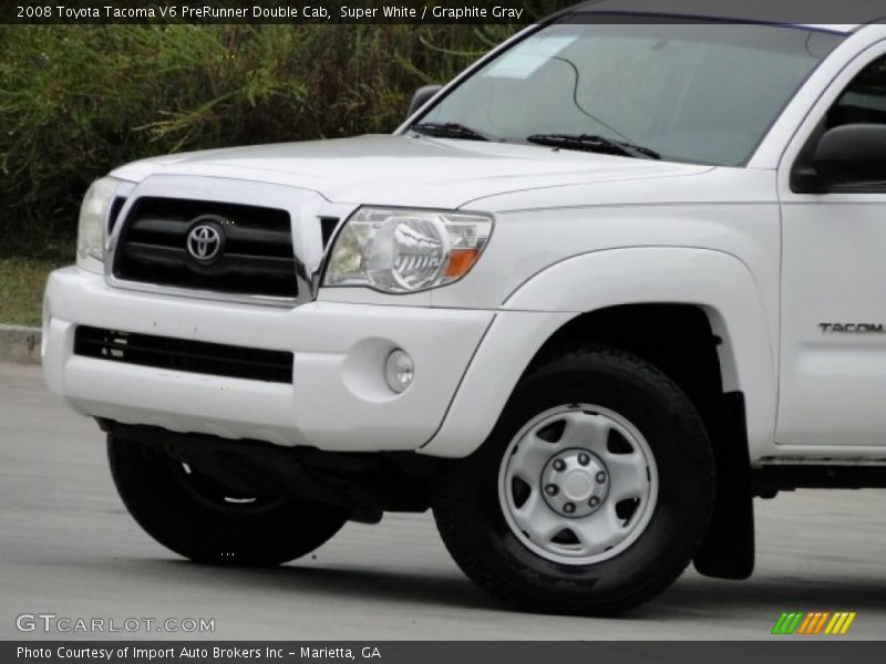 Super White / Graphite Gray 2008 Toyota Tacoma V6 PreRunner Double Cab