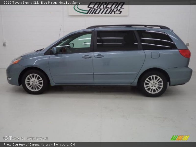 Blue Mirage Metallic / Stone 2010 Toyota Sienna XLE