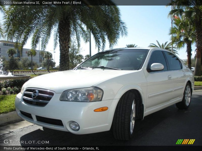 Glacier White Pearl / Blond 2003 Nissan Maxima SE