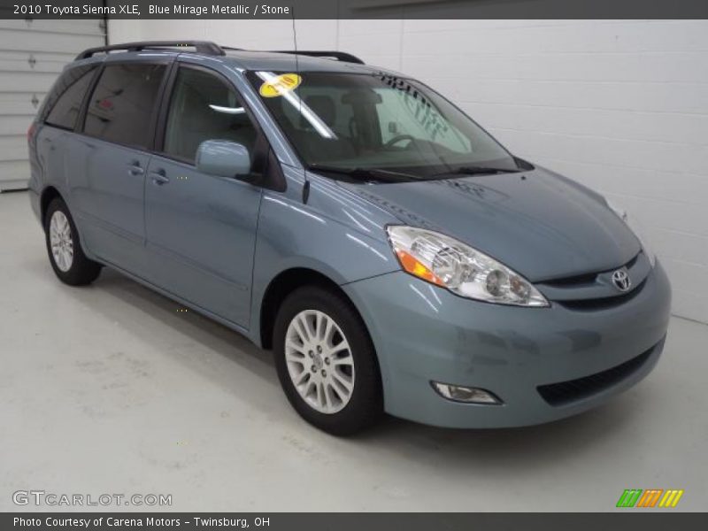 Blue Mirage Metallic / Stone 2010 Toyota Sienna XLE