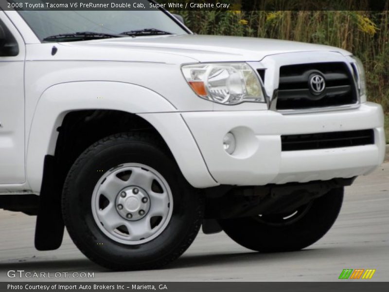 Super White / Graphite Gray 2008 Toyota Tacoma V6 PreRunner Double Cab