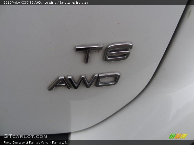 Ice White / Sandstone/Espresso 2010 Volvo XC60 T6 AWD