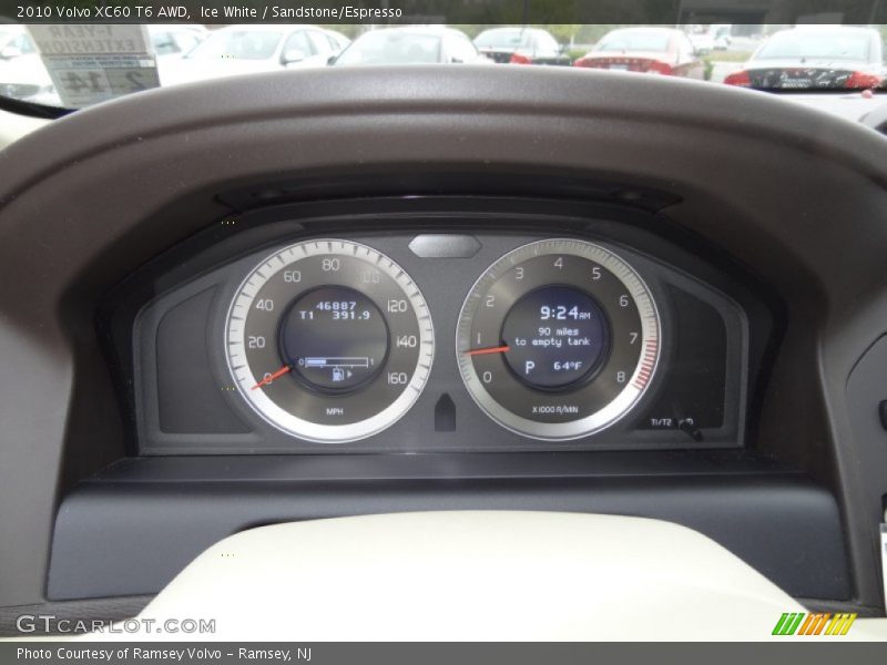 Ice White / Sandstone/Espresso 2010 Volvo XC60 T6 AWD