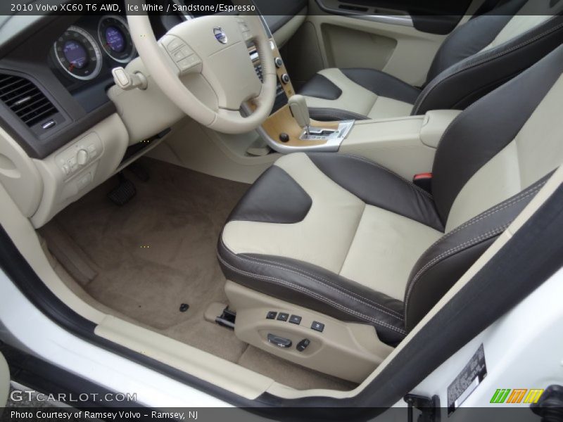 Ice White / Sandstone/Espresso 2010 Volvo XC60 T6 AWD