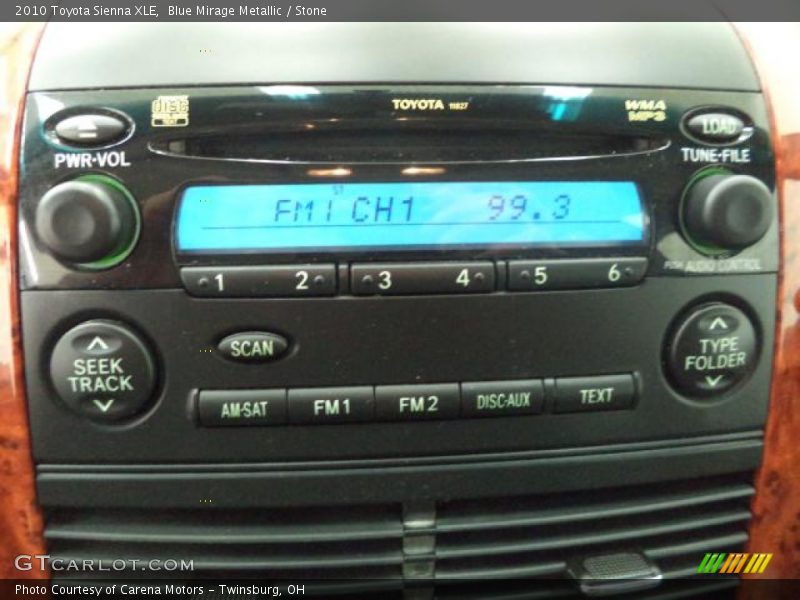 Blue Mirage Metallic / Stone 2010 Toyota Sienna XLE