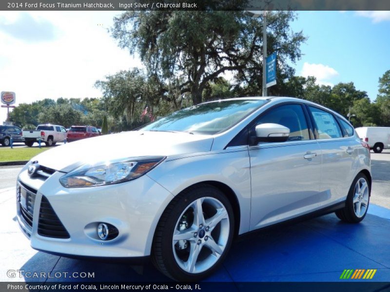 Ingot Silver / Charcoal Black 2014 Ford Focus Titanium Hatchback