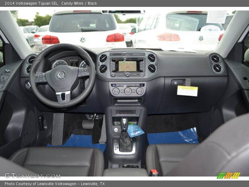 Candy White / Black 2014 Volkswagen Tiguan SEL