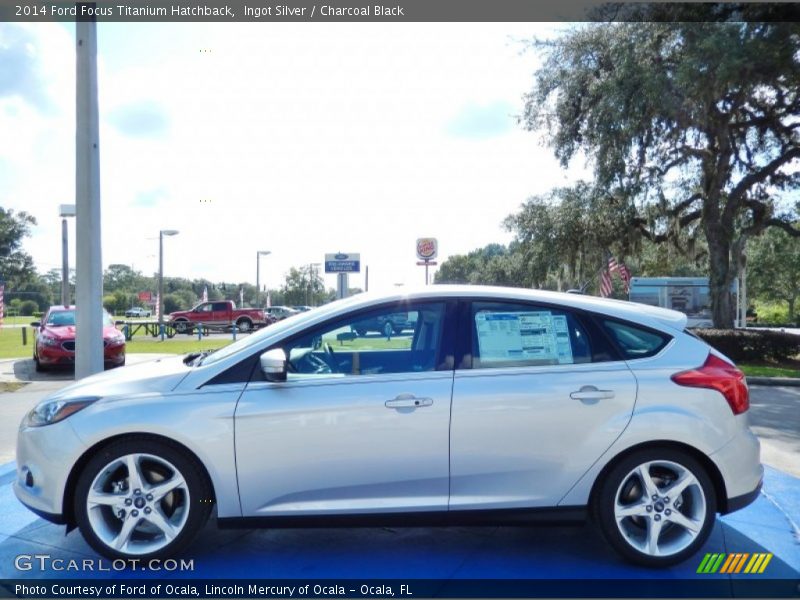Ingot Silver / Charcoal Black 2014 Ford Focus Titanium Hatchback