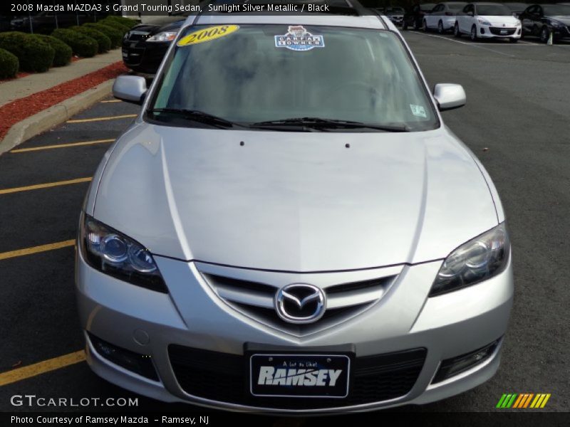Sunlight Silver Metallic / Black 2008 Mazda MAZDA3 s Grand Touring Sedan