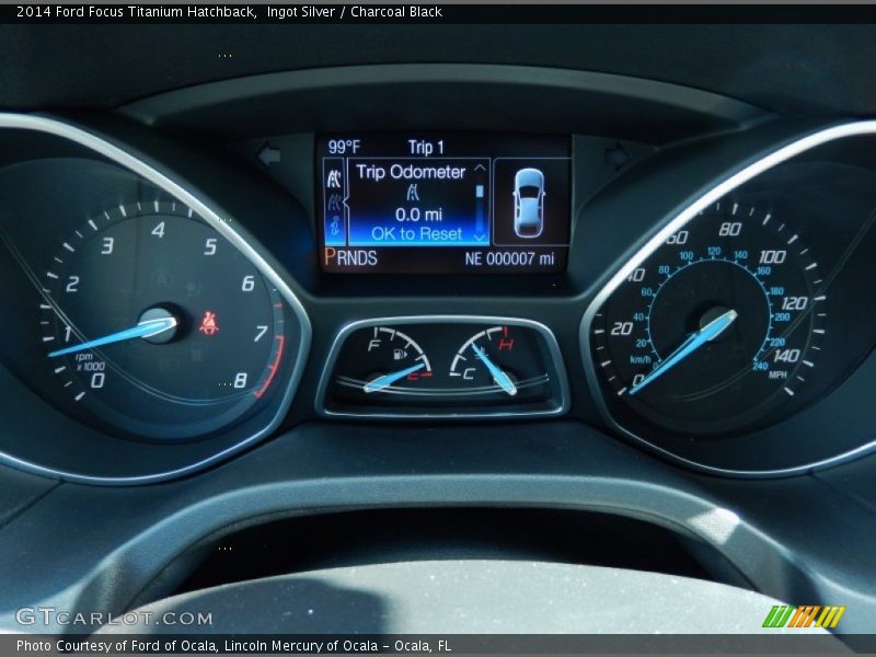 Ingot Silver / Charcoal Black 2014 Ford Focus Titanium Hatchback