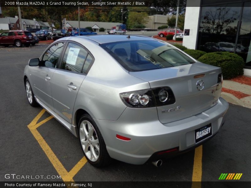 Sunlight Silver Metallic / Black 2008 Mazda MAZDA3 s Grand Touring Sedan